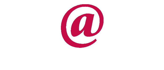 Logo: A centered red @ symbol with 'alt-correct.com' in a white stencil font underneath.